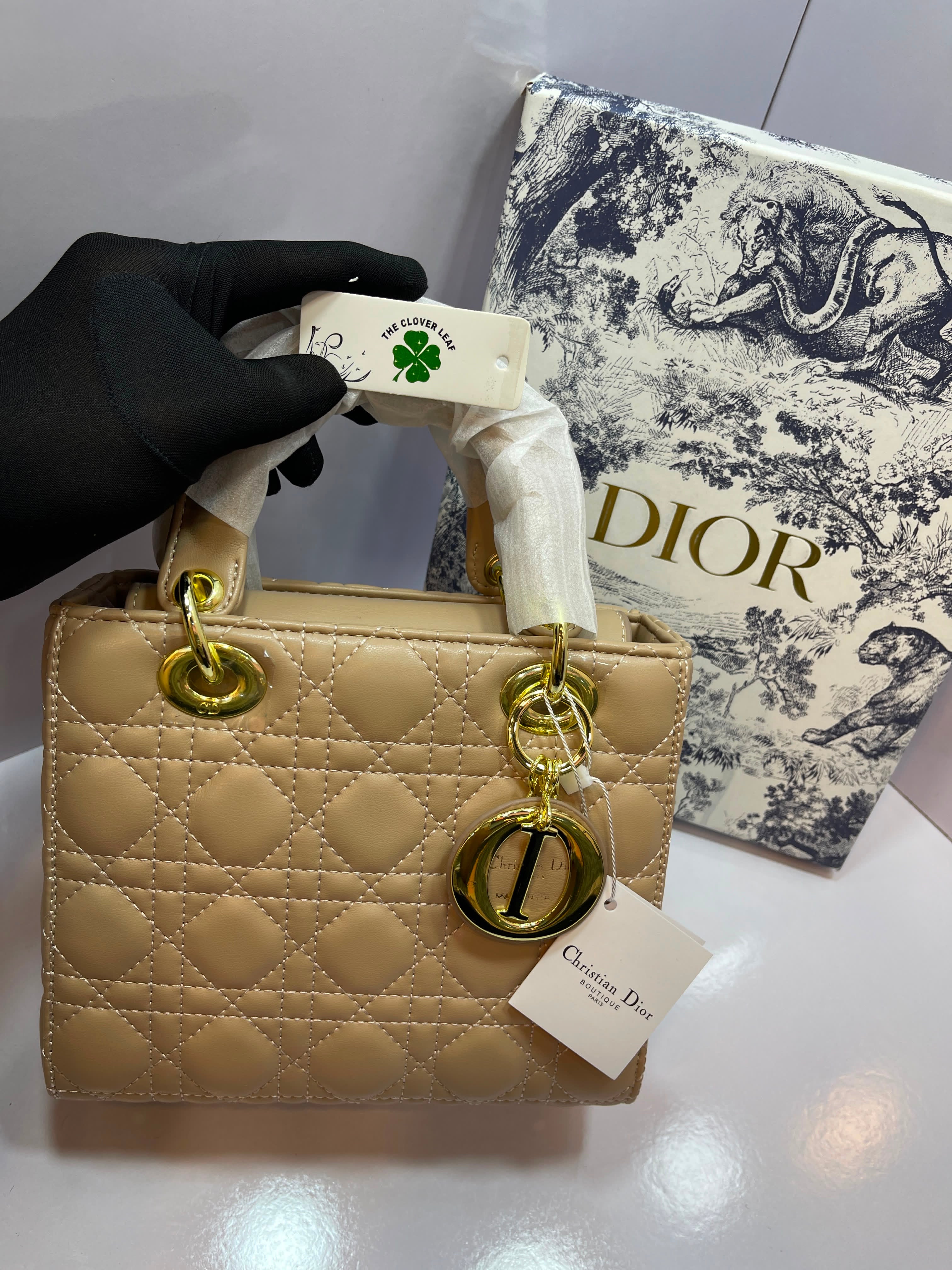 Lady Dior Quilted Leather Handbag