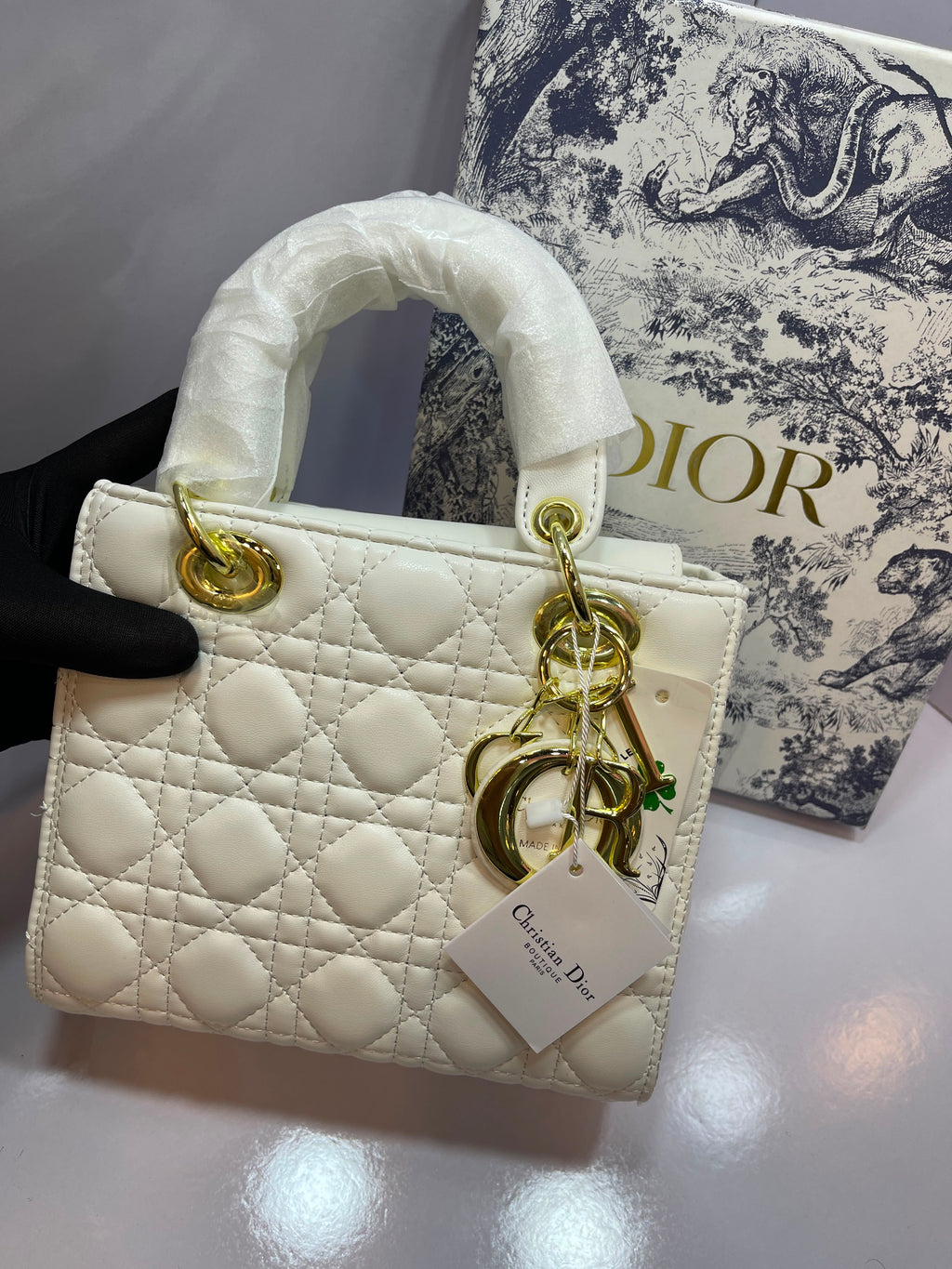 Lady Dior Quilted Leather Handbag