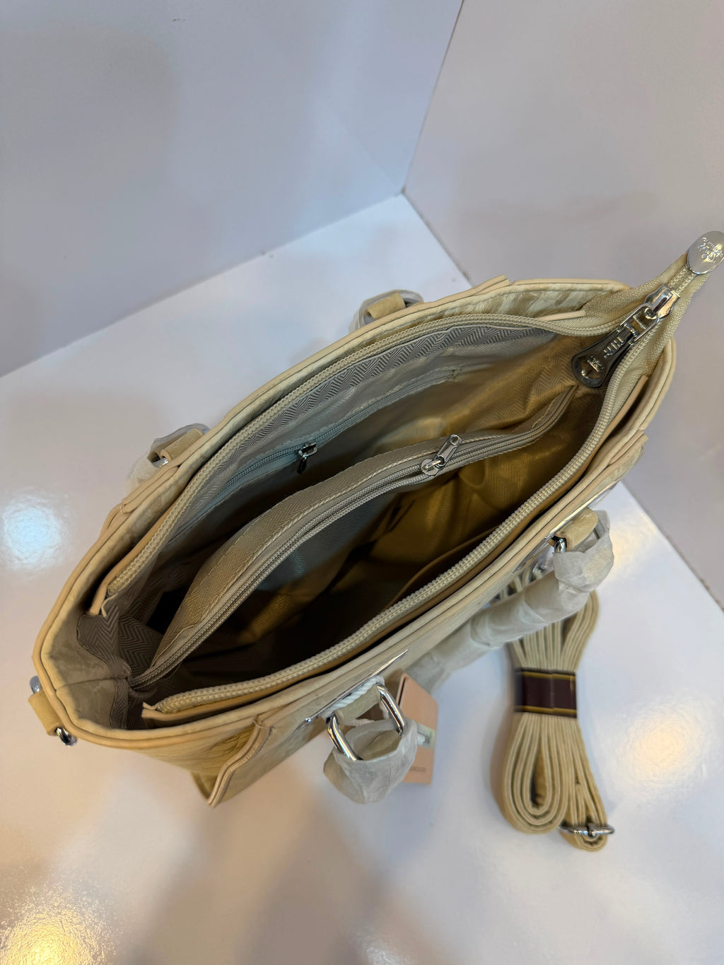 Imported Crinkled Leather Handbag