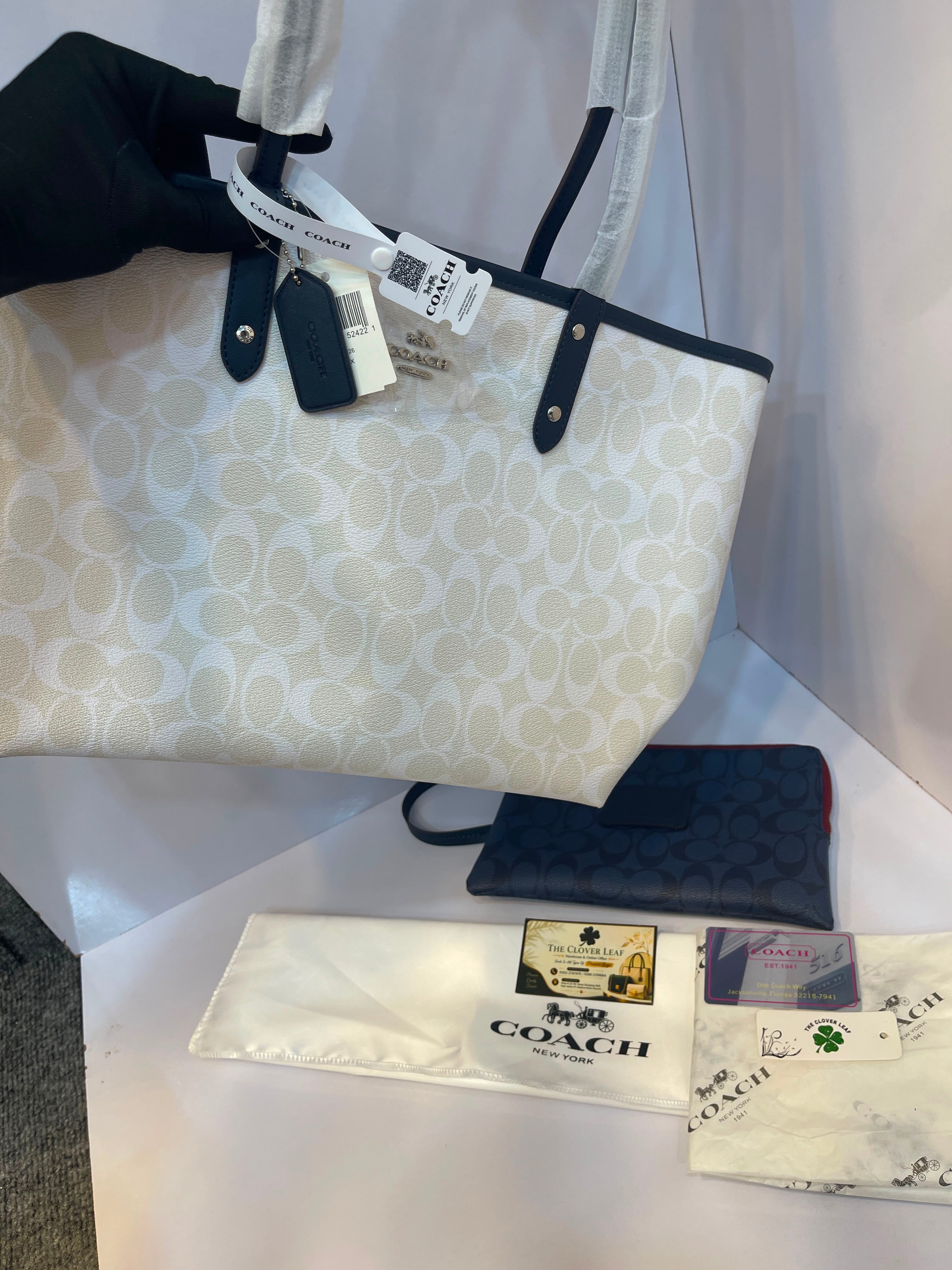 Coach Original Double Shade Reversible Tote with Pouch Limited edition