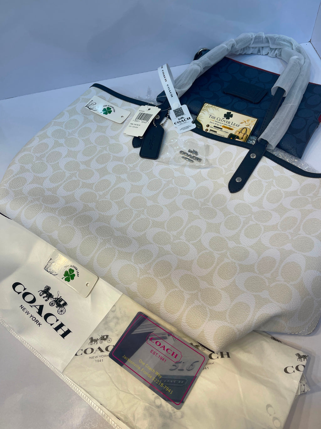 Coach Original Double Shade Reversible Tote with Pouch Limited edition