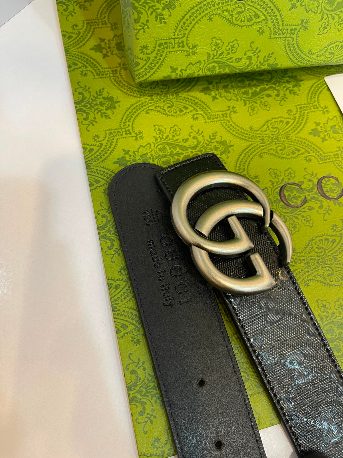 Gucci Stripe Wallet & Belt Combo - Master Copy