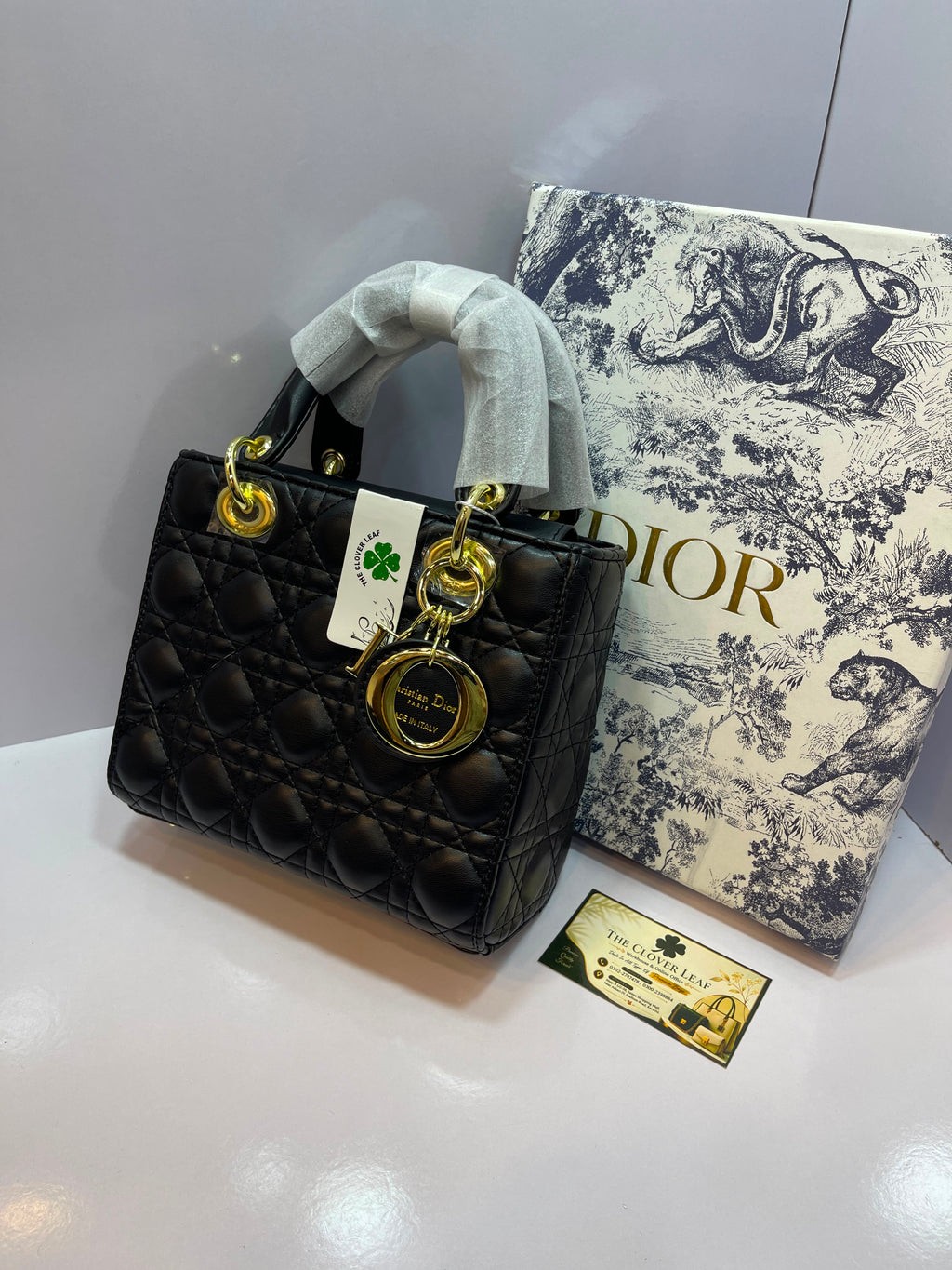 Lady Dior Quilted Leather Handbag