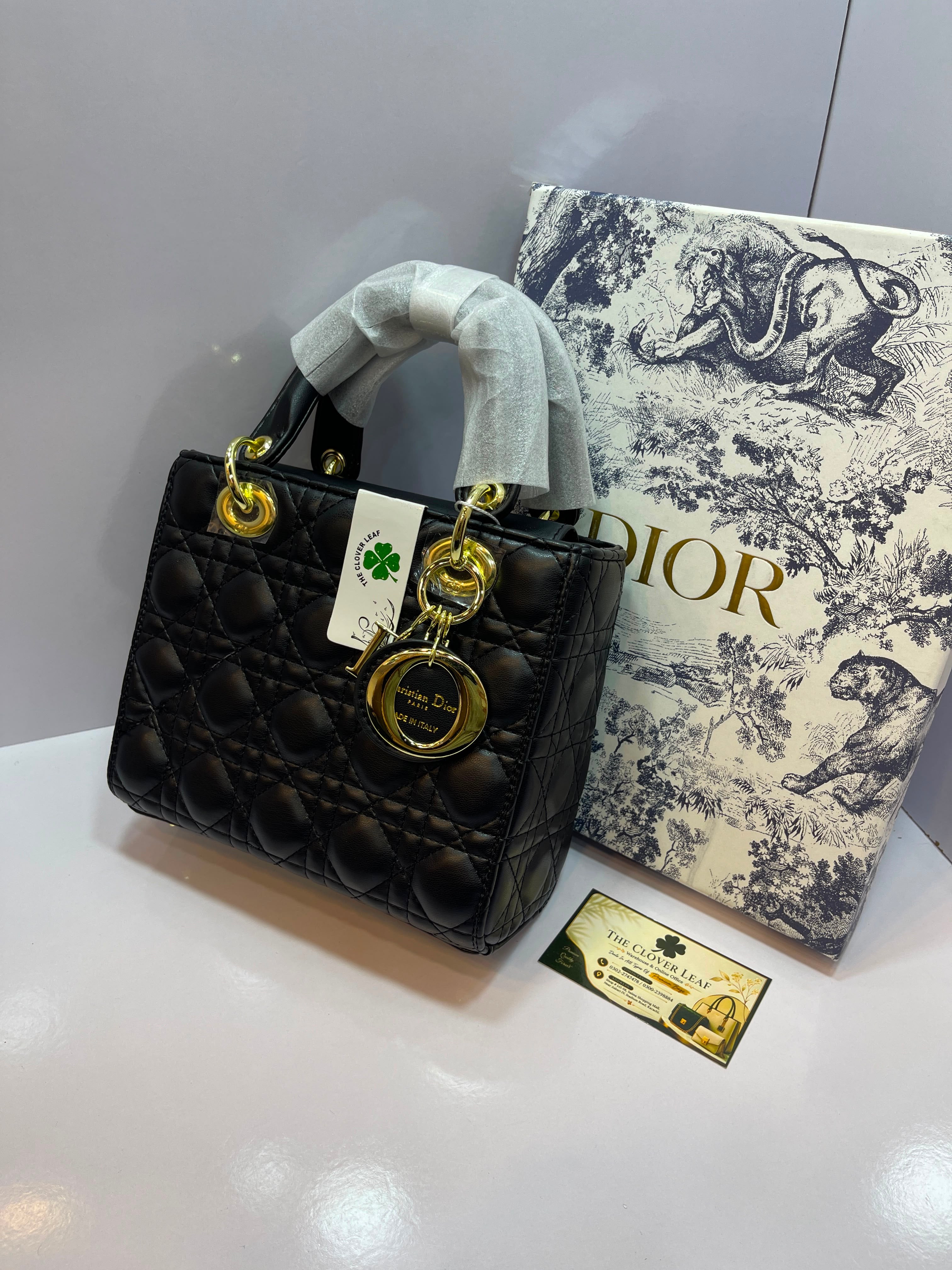 Lady Dior Quilted Leather Handbag