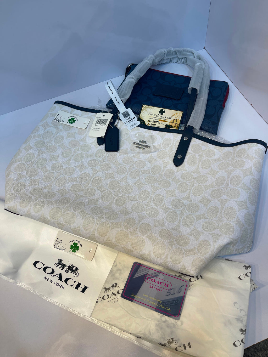 Coach Original Double Shade Reversible Tote with Pouch Limited edition