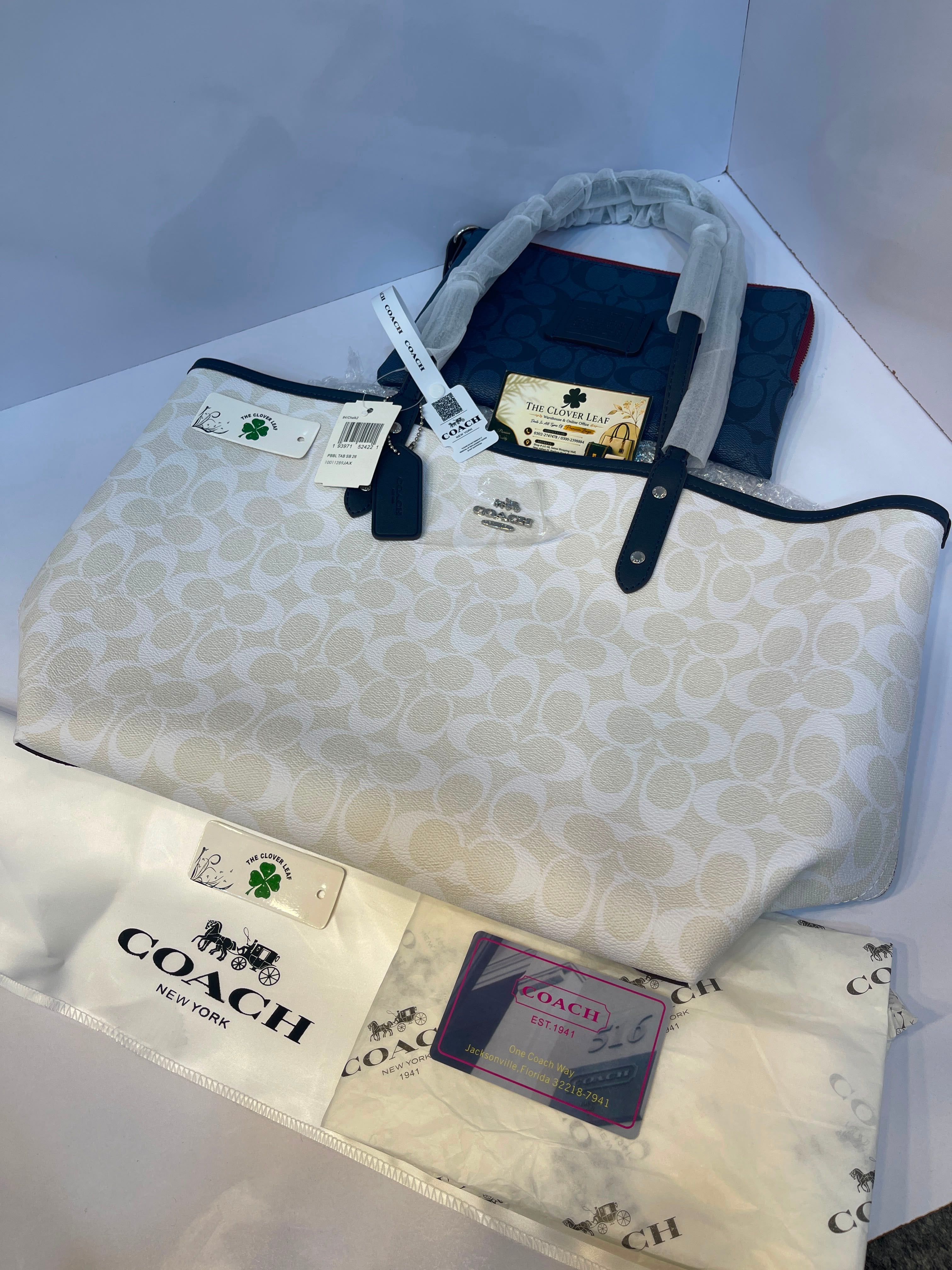 Coach Original Double Shade Reversible Tote with Pouch Limited edition