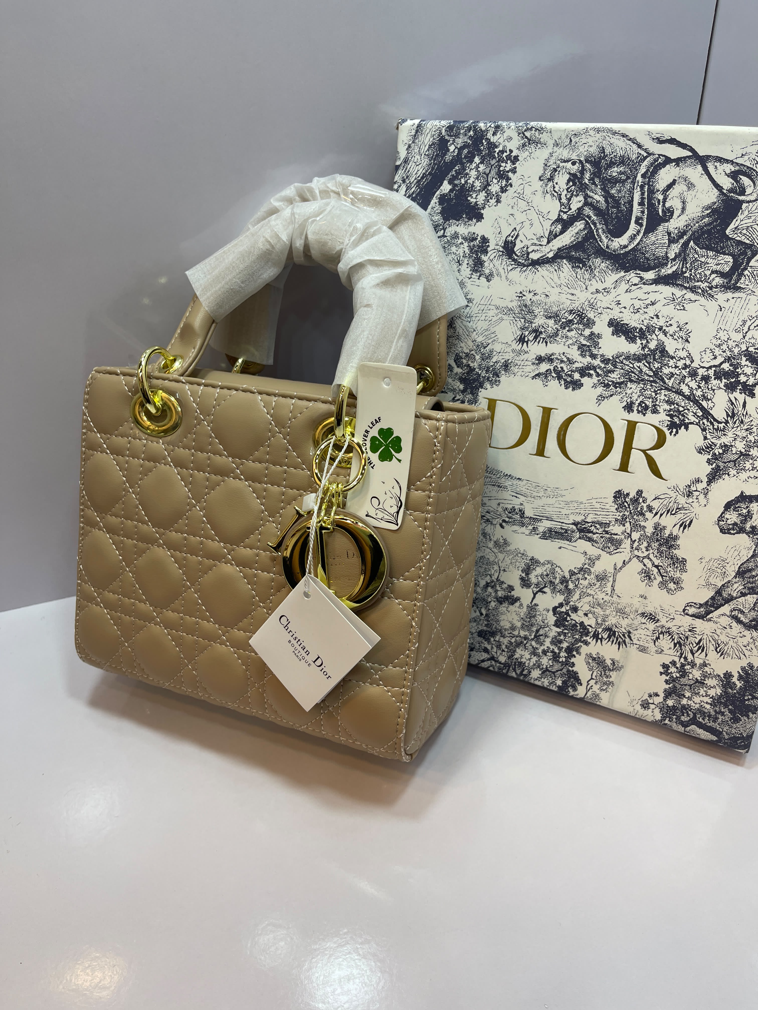 Lady Dior Quilted Leather Handbag