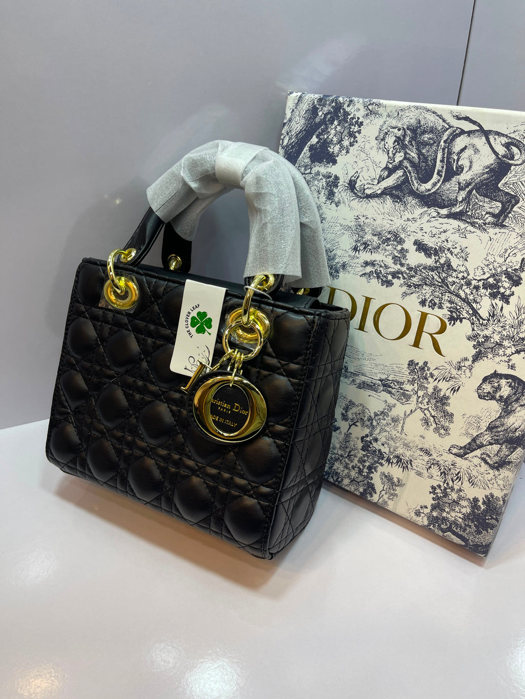 Lady Dior Quilted Leather Handbag