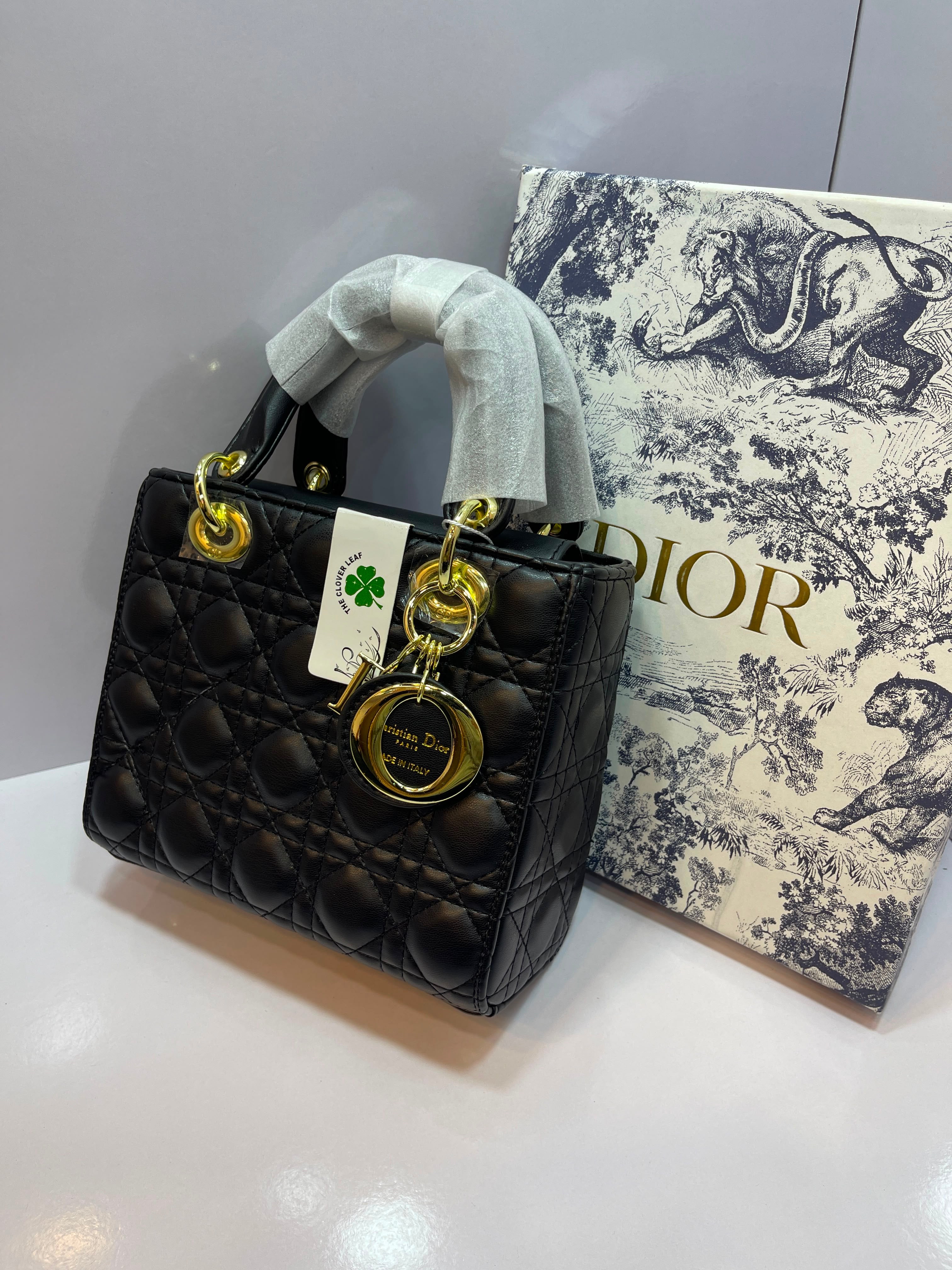 Lady Dior Quilted Leather Handbag