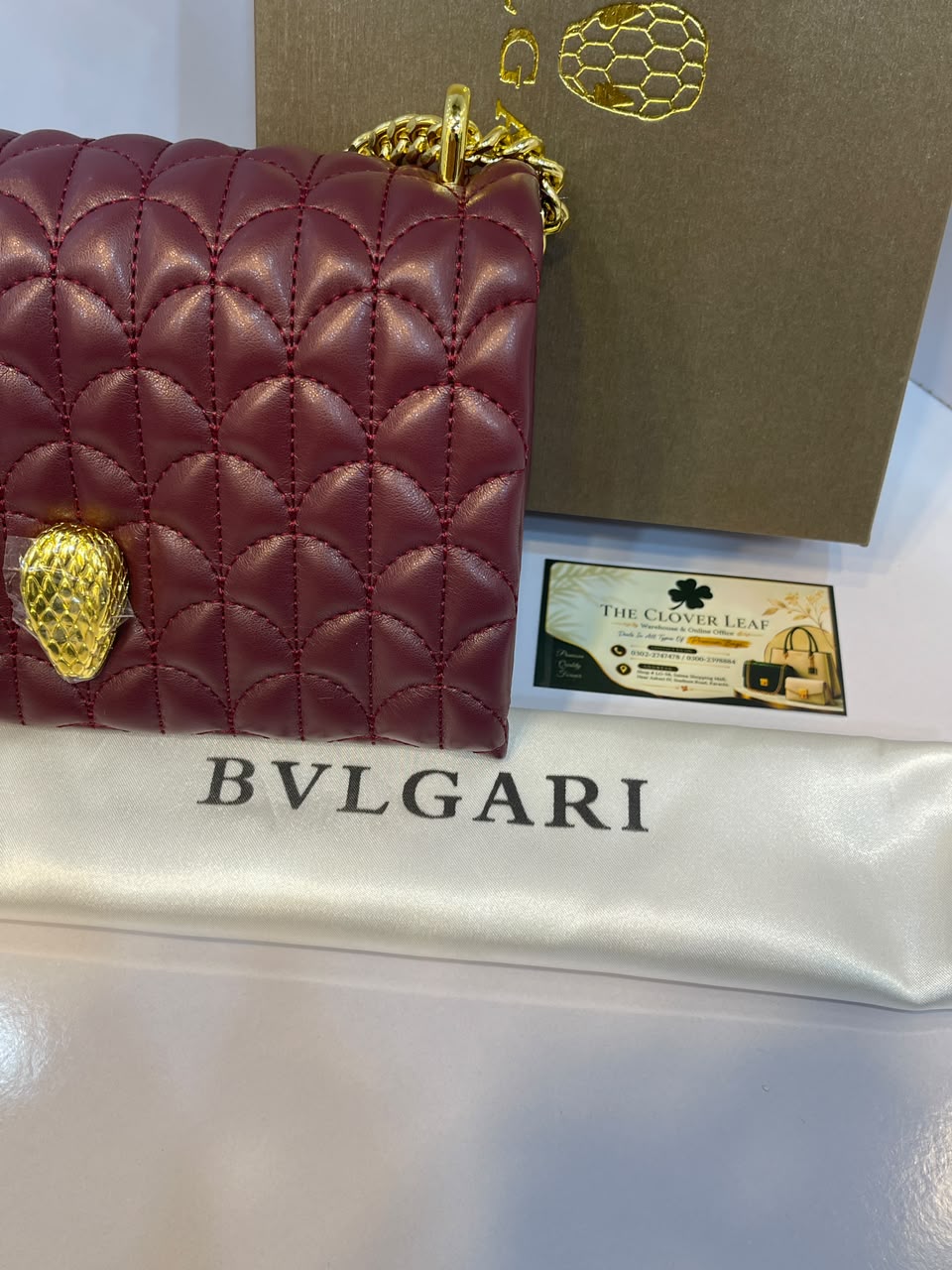 Bvlgari Serpenti Sugarloaf Quilted Leather Shoulder Bag - Premium Women's Luxury Crossbody Clutch with Gold Snakehead