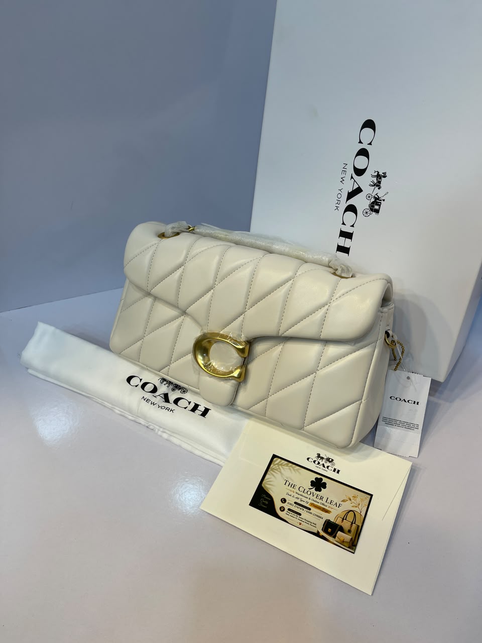 Orignal Coach Quilted Tabby Shoulder Bag 26 - Premium Women's Soft Nappa Leather Crossbody Purse with Gold C Logo