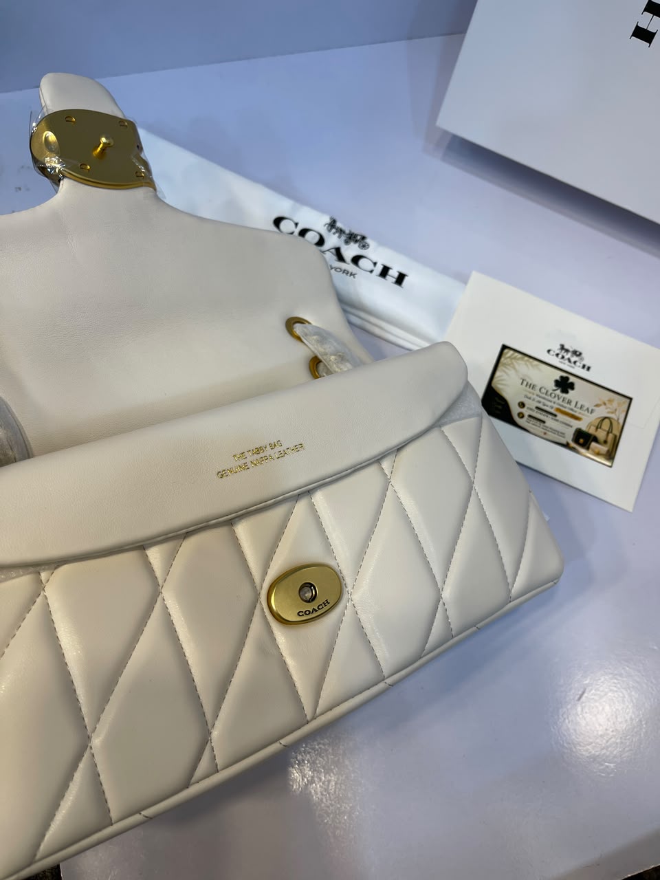 Orignal Coach Quilted Tabby Shoulder Bag 26 - Premium Women's Soft Nappa Leather Crossbody Purse with Gold C Logo