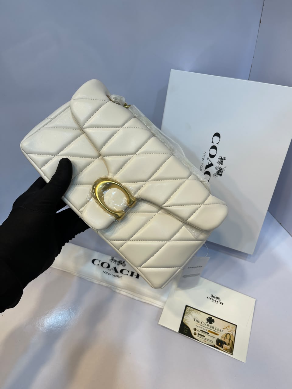 Orignal Coach Quilted Tabby Shoulder Bag 26 - Premium Women's Soft Nappa Leather Crossbody Purse with Gold C Logo
