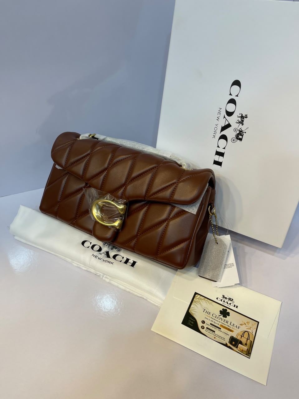 Orignal Coach Quilted Tabby Shoulder Bag 26 - Premium Women's Soft Nappa Leather Crossbody Purse with Gold C Logo