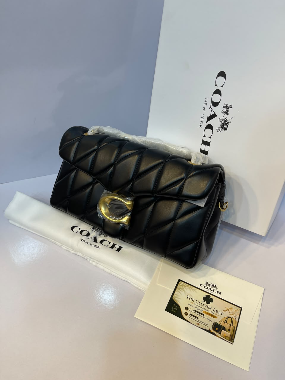 Orignal Coach Quilted Tabby Shoulder Bag 26 - Premium Women's Soft Nappa Leather Crossbody Purse with Gold C Logo