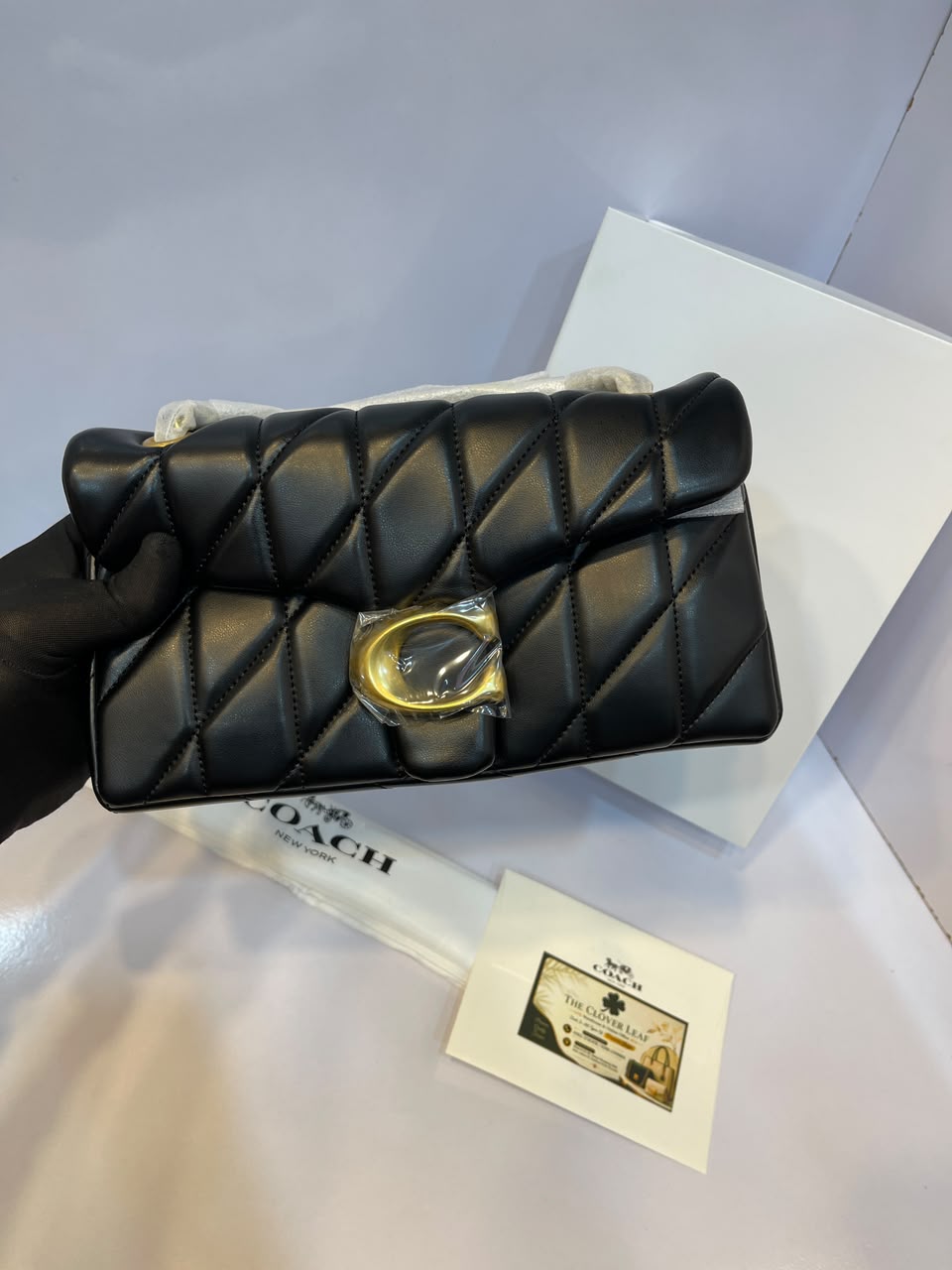 Orignal Coach Quilted Tabby Shoulder Bag 26 - Premium Women's Soft Nappa Leather Crossbody Purse with Gold C Logo