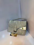 Imported Luxury Dusky Crinkled Leather Top-Handle Crossbody Bag – Premium Flap Handbag