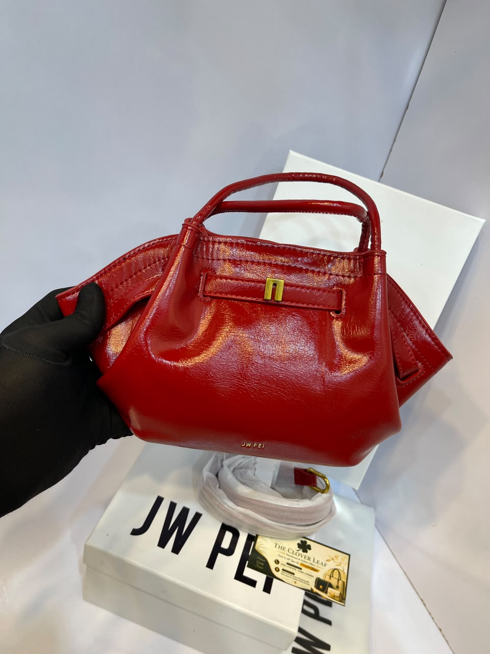JW PEI Hana Mini Tote Bag - Premium Sustainable Vegan Leather Top-Handle Handbag & Crossbody Purse