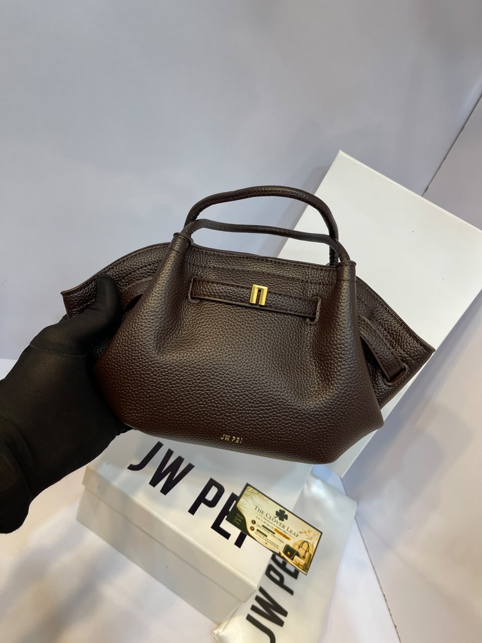 JW PEI Hana Mini Tote Bag - Premium Sustainable Vegan Leather Top-Handle Handbag & Crossbody Purse