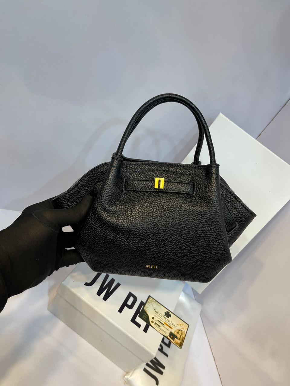 JW PEI Hana Mini Tote Bag - Premium Sustainable Vegan Leather Top-Handle Handbag & Crossbody Purse