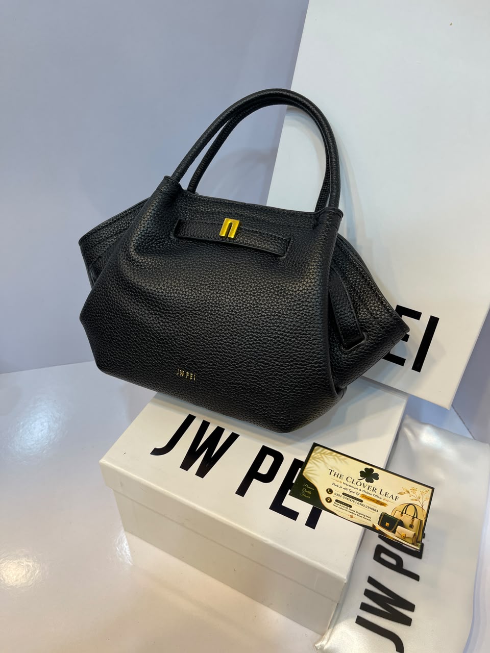 JW PEI Hana Mini Tote Bag - Premium Sustainable Vegan Leather Top-Handle Handbag & Crossbody Purse