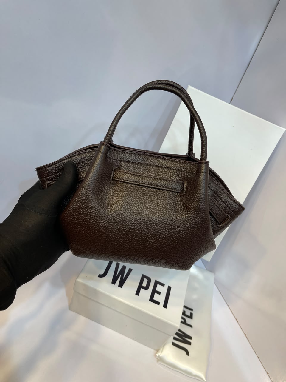 JW PEI Hana Mini Tote Bag - Premium Sustainable Vegan Leather Top-Handle Handbag & Crossbody Purse