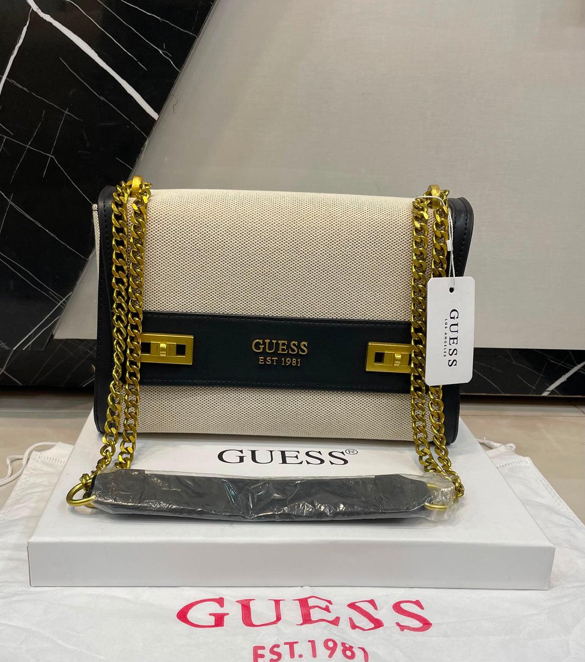 Guess Lizard Flap Bag