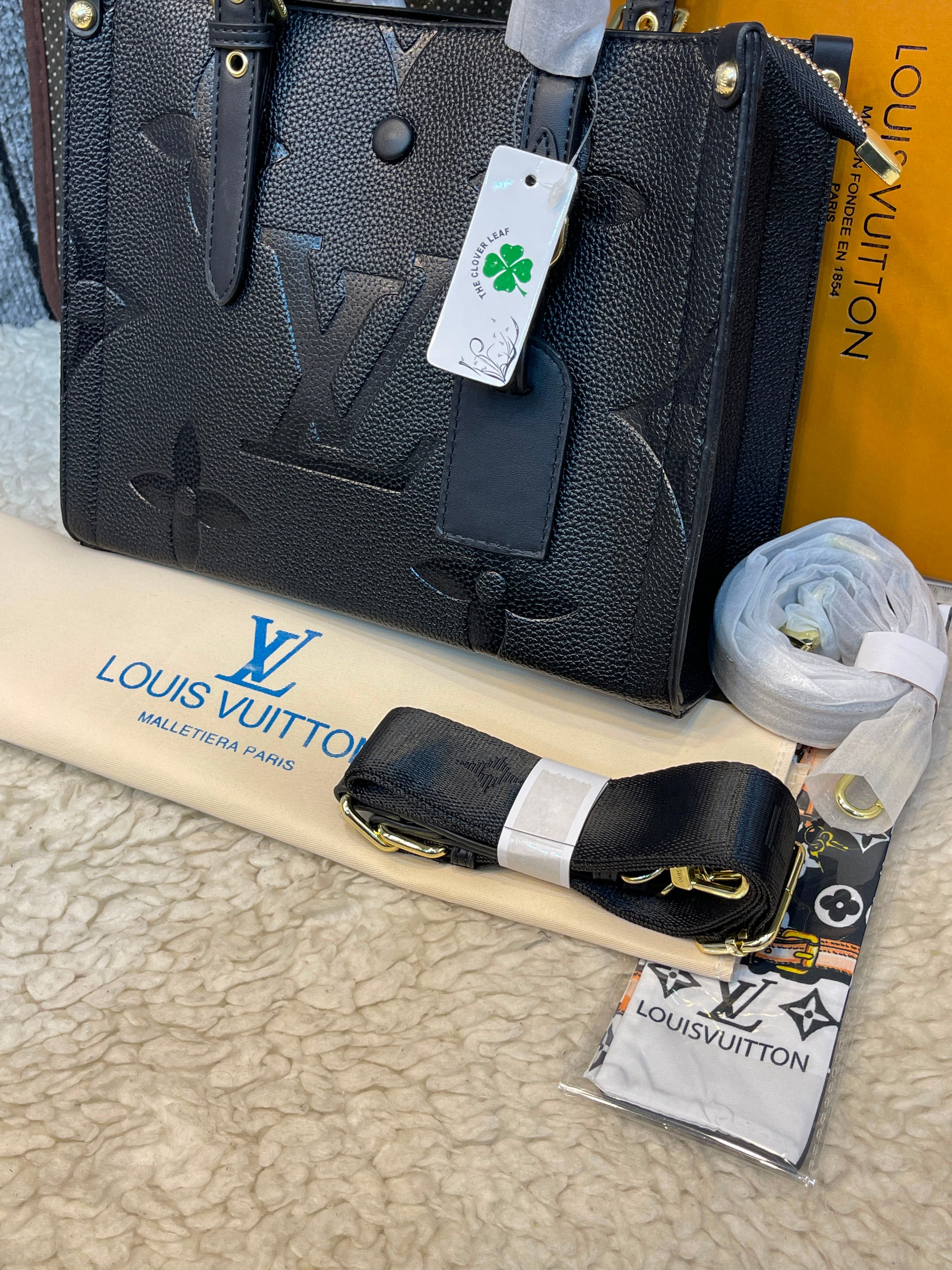 Louis Vuitton Onthego Monogram Empreinte Leather Tote Bag