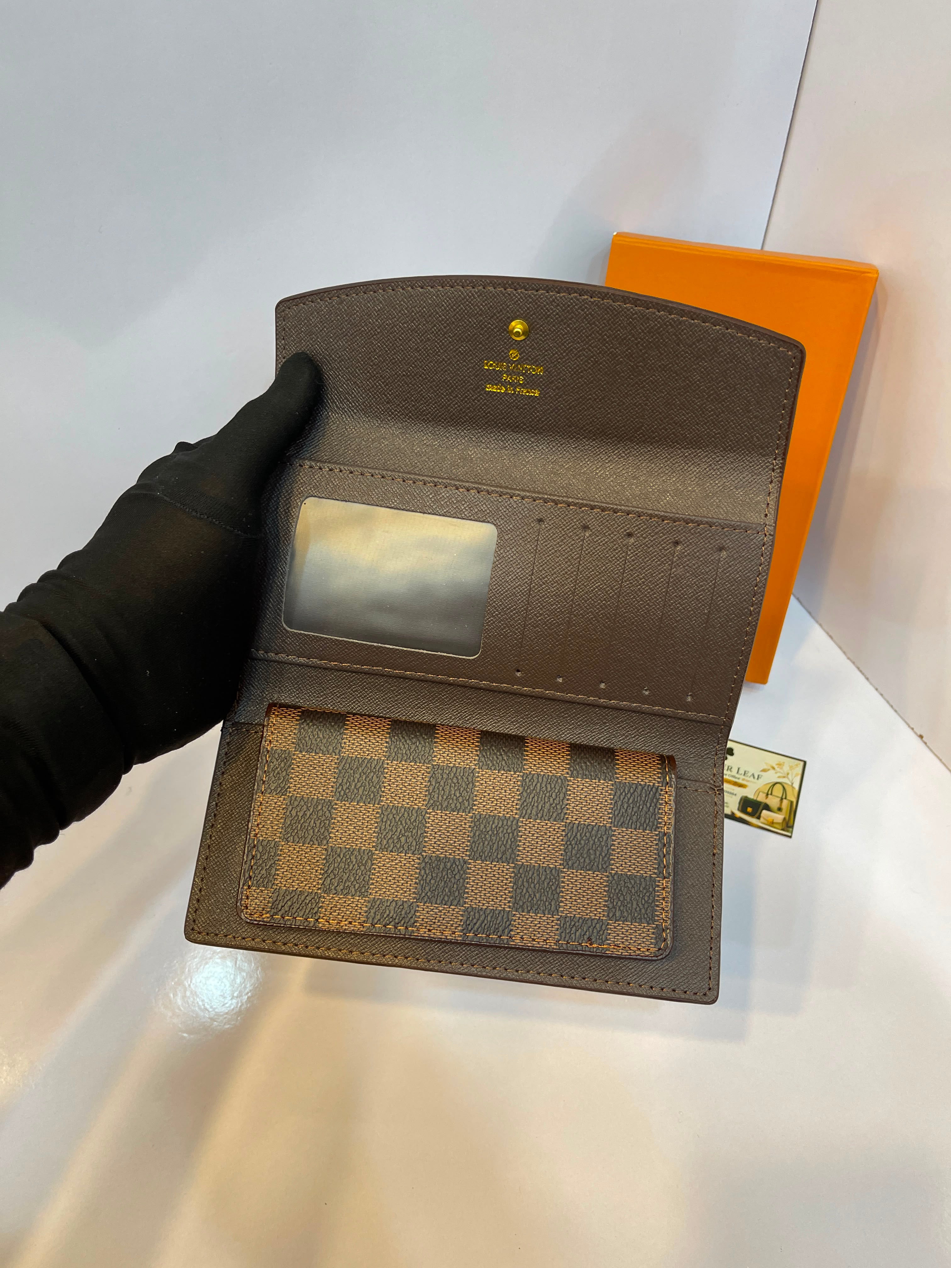 Louis Vuitton Sarah Wallet in Damier Ebène Canvas