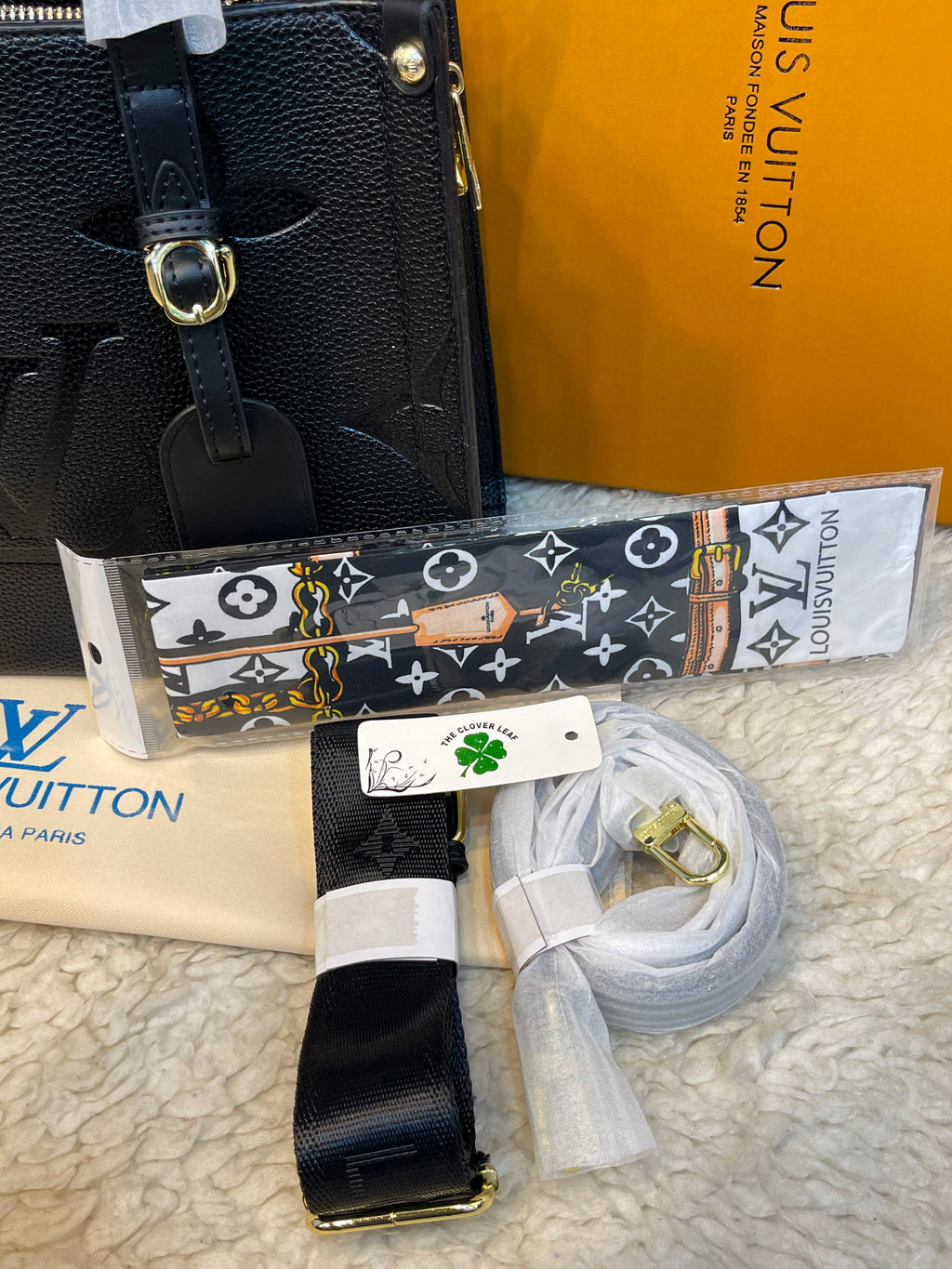Louis Vuitton Onthego Monogram Empreinte Leather Tote Bag