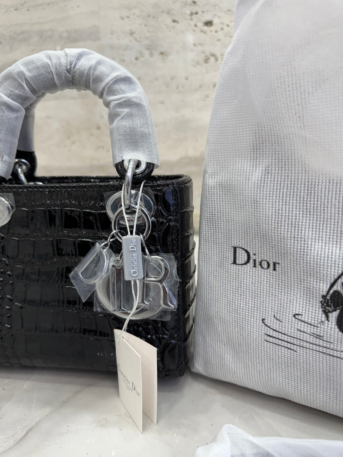 Lady Dior Croc Bag