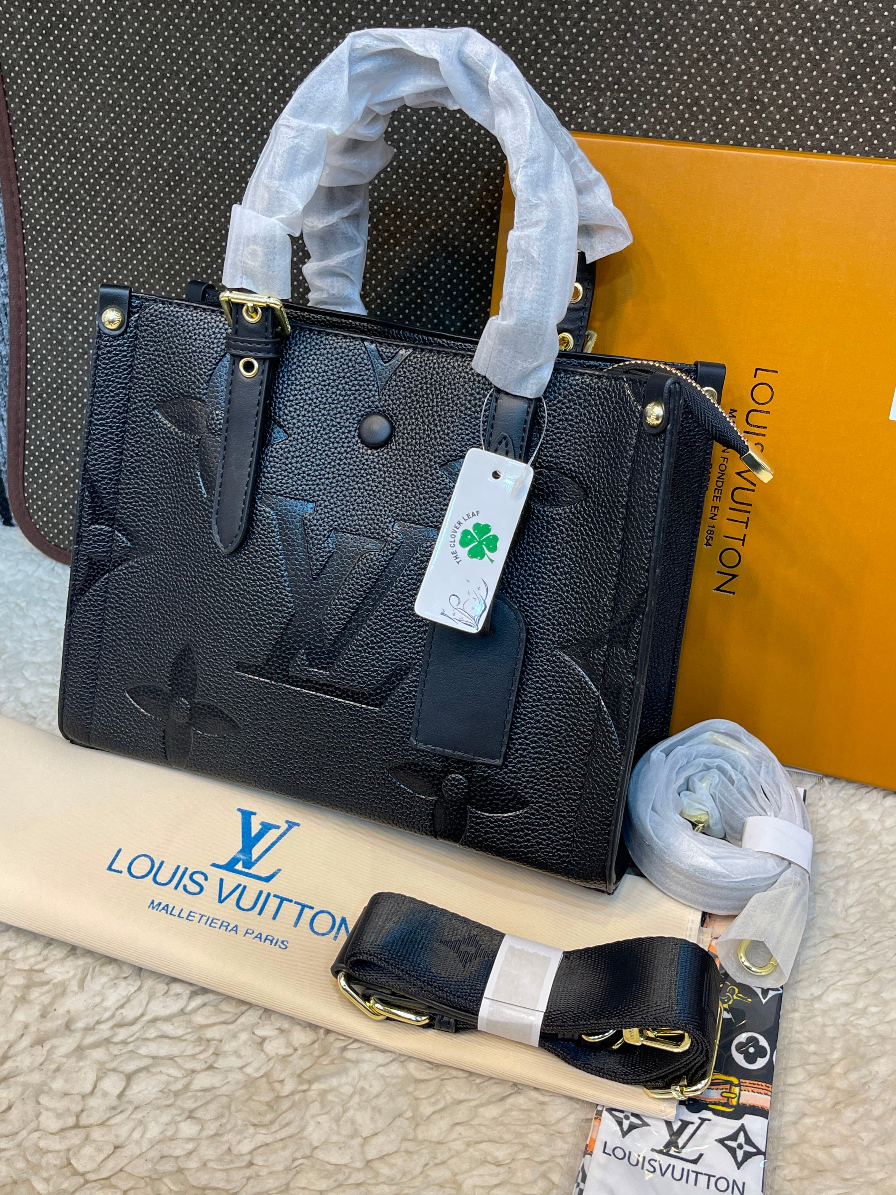 Louis Vuitton Onthego Monogram Empreinte Leather Tote Bag
