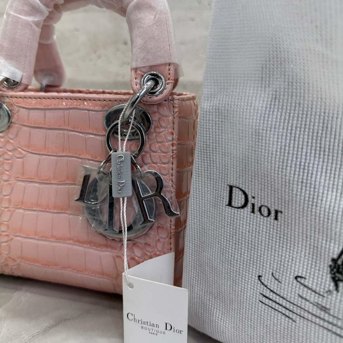 Lady Dior Croc Bag