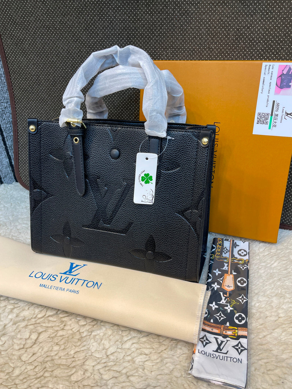 Louis Vuitton Onthego Monogram Empreinte Leather Tote Bag