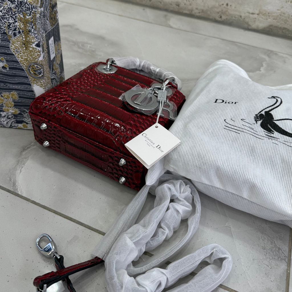 Lady Dior Croc Bag