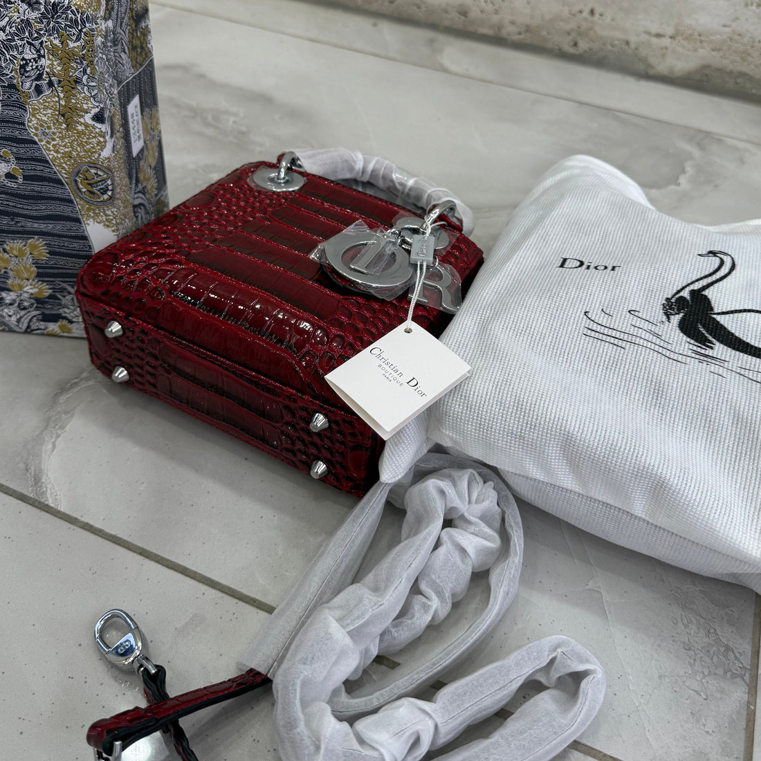 Lady Dior Croc Bag