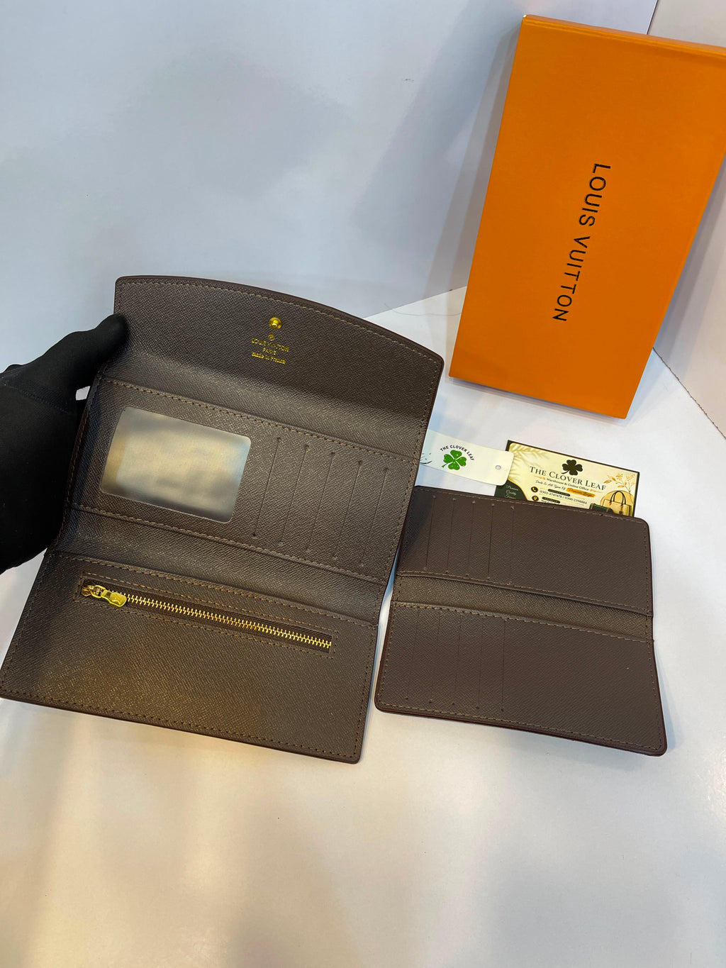 Louis Vuitton Sarah Wallet in Damier Ebène Canvas