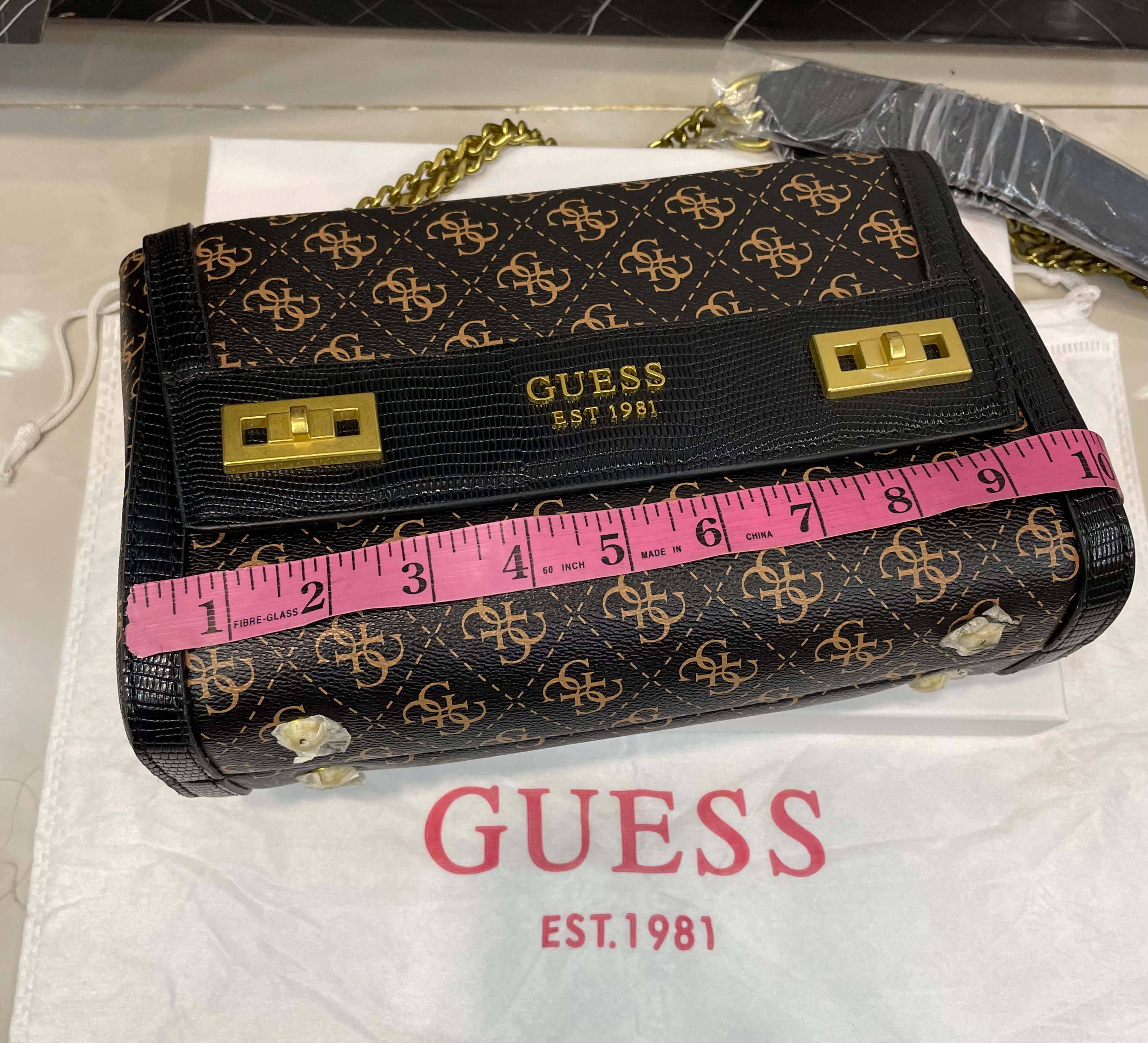 Guess Lizard Flap Bag