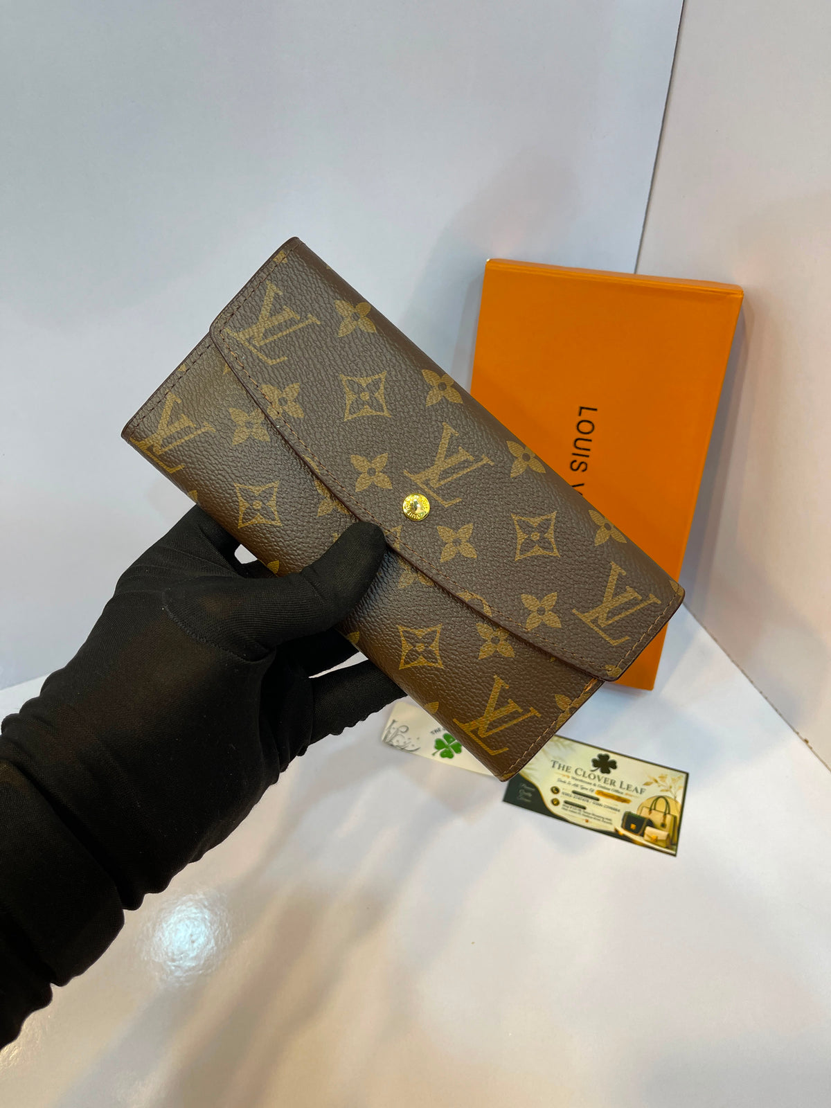 Louis Vuitton Sarah Wallet in Damier Ebène Canvas